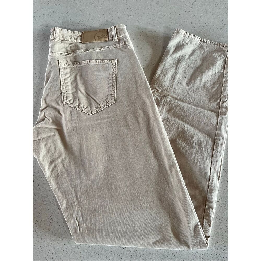Peter Millar Crown Crafted Cream 5 pocket Pant Size 34/34